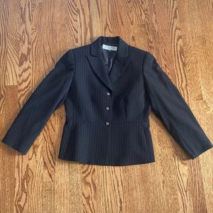 Tahari Black Pinstripe Blazer